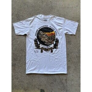 1990s Hanes Vintage Mount Rushmore 50th Anniversary T-Shirt White Size Medium